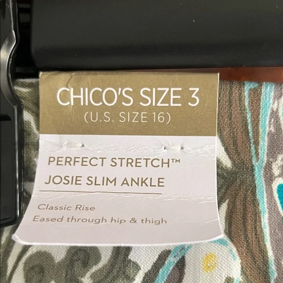 Chico's Vibrant Paisley Ankle Pants - Picture 3 of 5